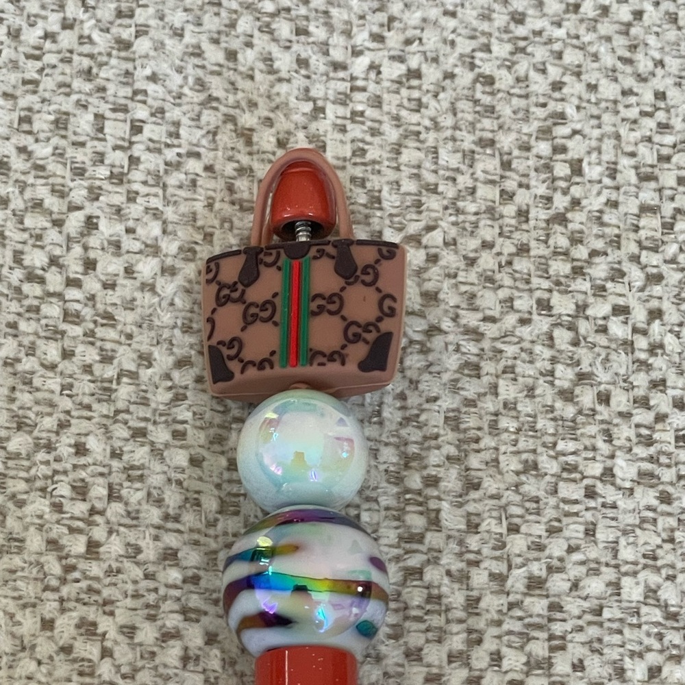Gucci Red Beaded Accent Pen